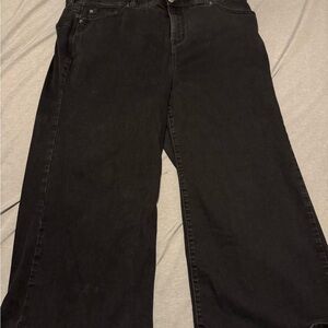 Wide-Leg Black Women's Jeans